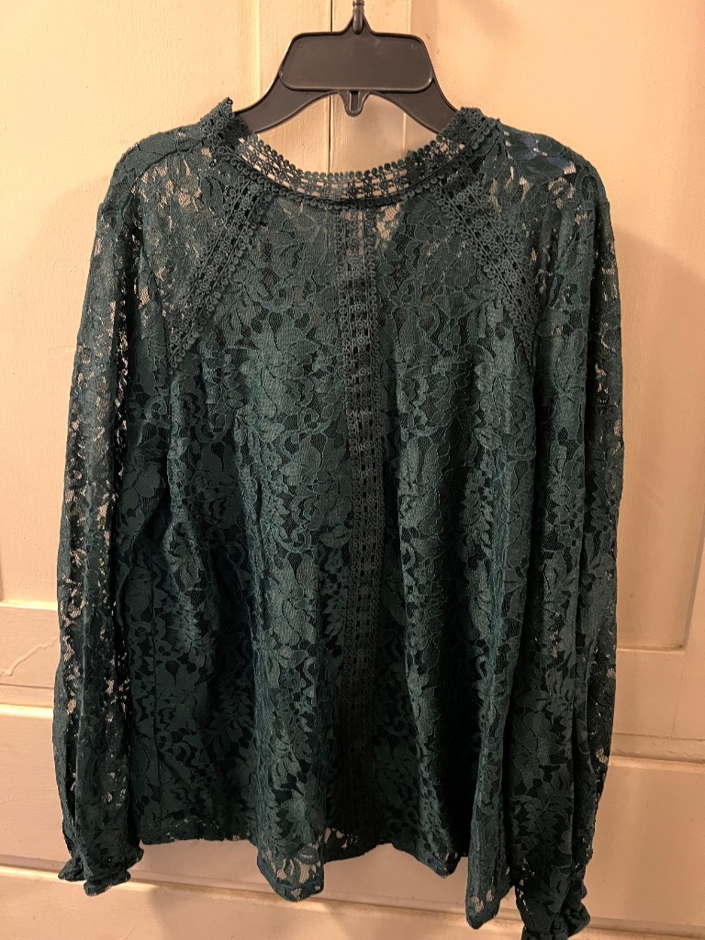 Green lace blouse